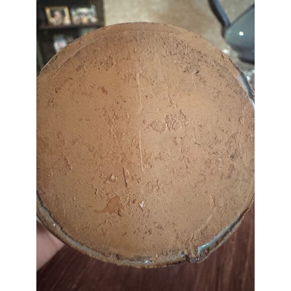 Vintage Hand-Painted Folk Art Pottery – Pitcher & Basket Set - Picture 10 of 14